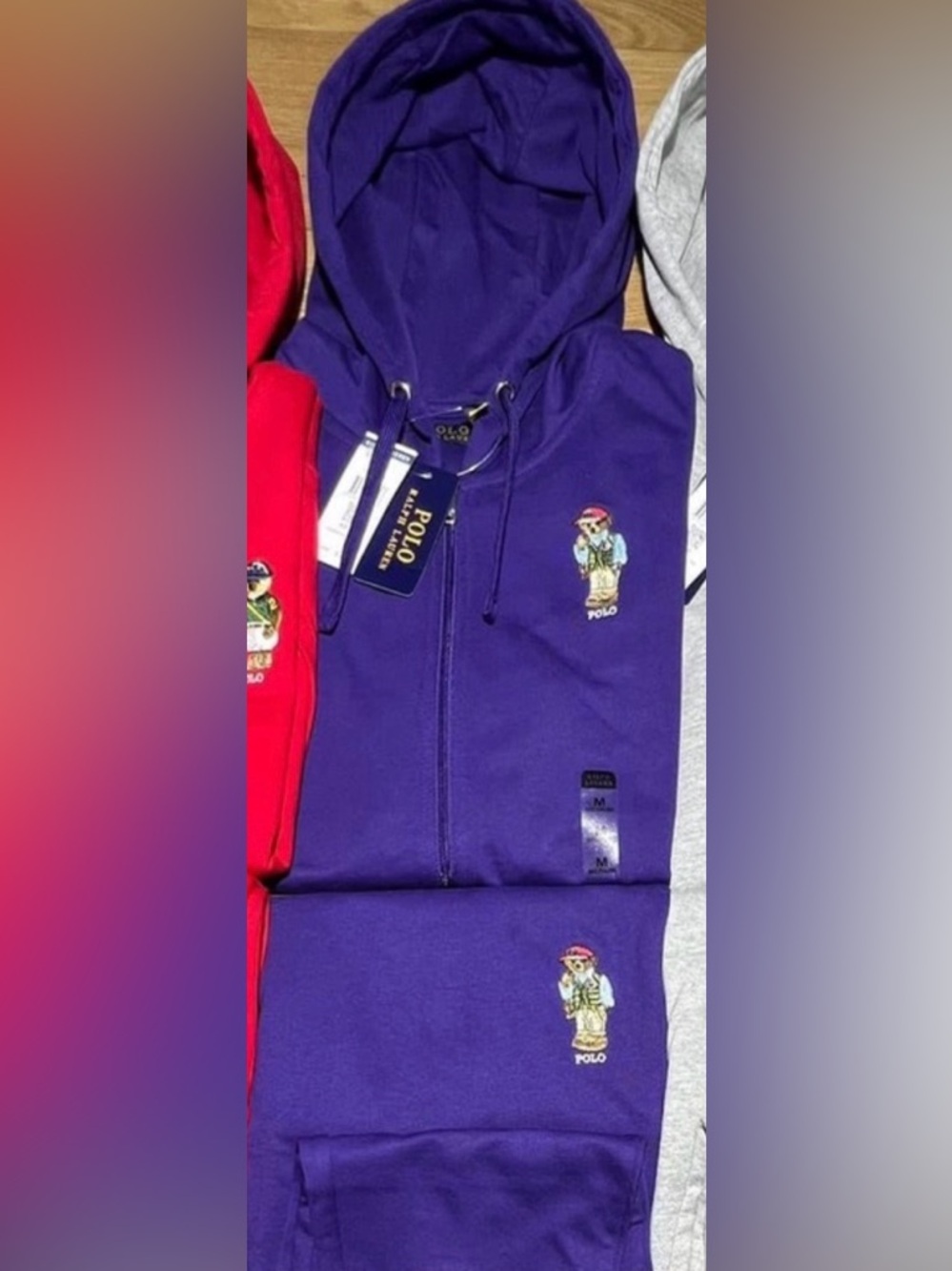 Polo- Ralph Lauren Purple Bear- Jogger Set-XL *LIKE NEW**